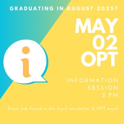 May 2nd OPT Session Information Promo